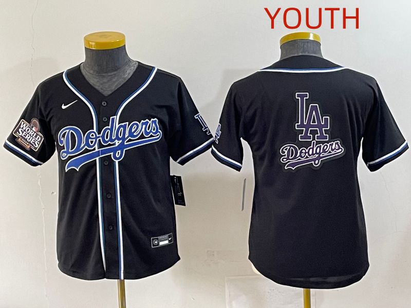 Youth 2025 Los Angeles Dodgers Blank Black Three generations Fashion Nike MLB Jersey style 27